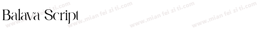 Balava Script字体转换